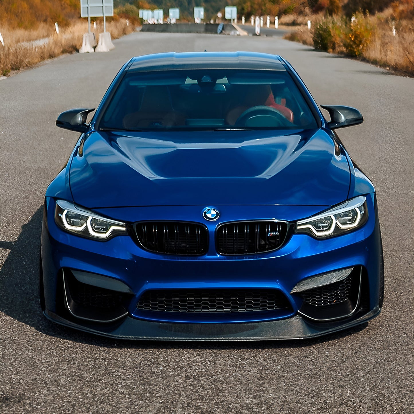 BMW M4 F82 with Carbon Fibre GTS Front Splitter Installed - Front View