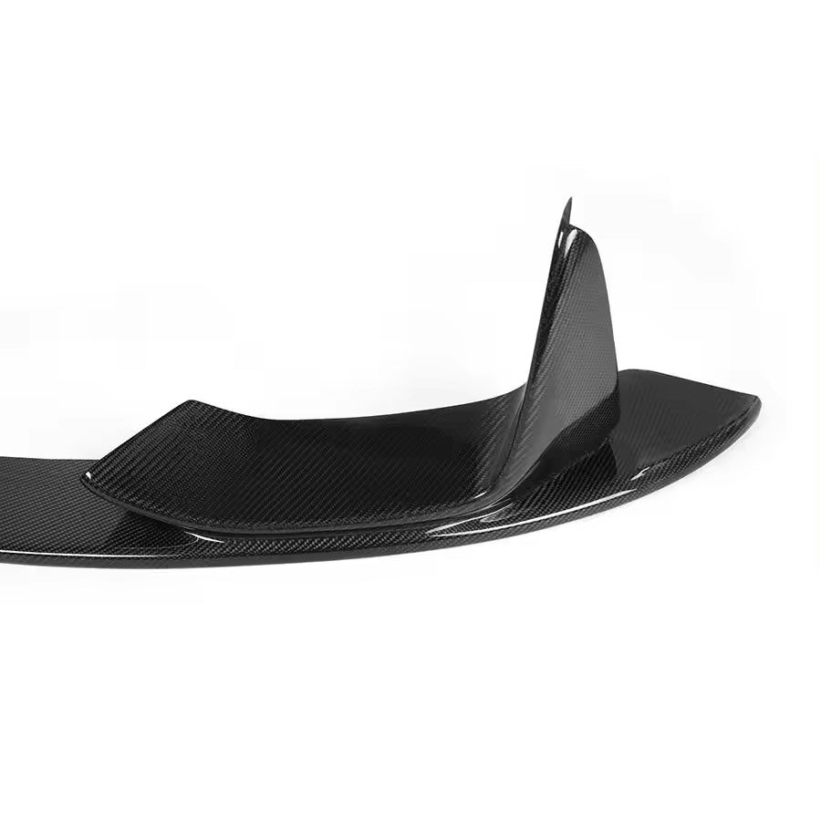 Close-Up of Carbon Fibre M Performance Front Splitter for BMW M3 & M4 - Detailed Angle View