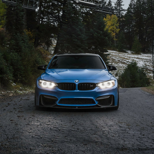 BMW M3 F80 with Carbon Fibre M Performance Front Splitter Installed - Front View