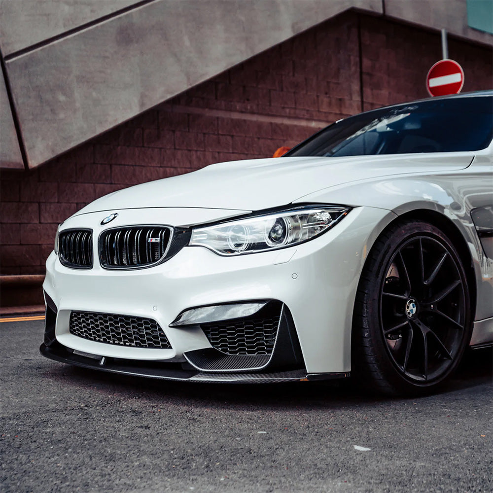 BMW M4 F82 with Carbon Fibre M Performance Front Splitter Installed - Side View