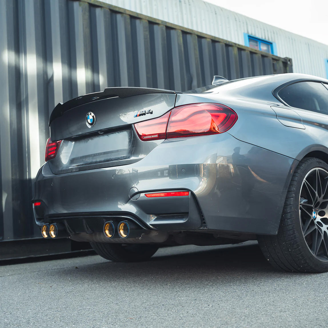 BMW M3 F80 with Carbon Fibre M Performance Rear Diffuser Installed - Rear View