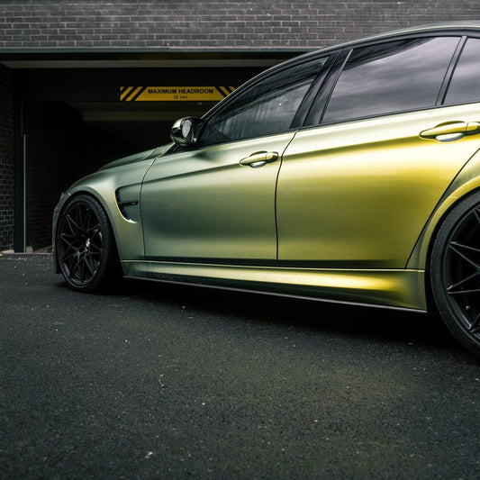 BMW M3 F80 with Carbon Fibre M Performance Side Skirts Installed - Profile View