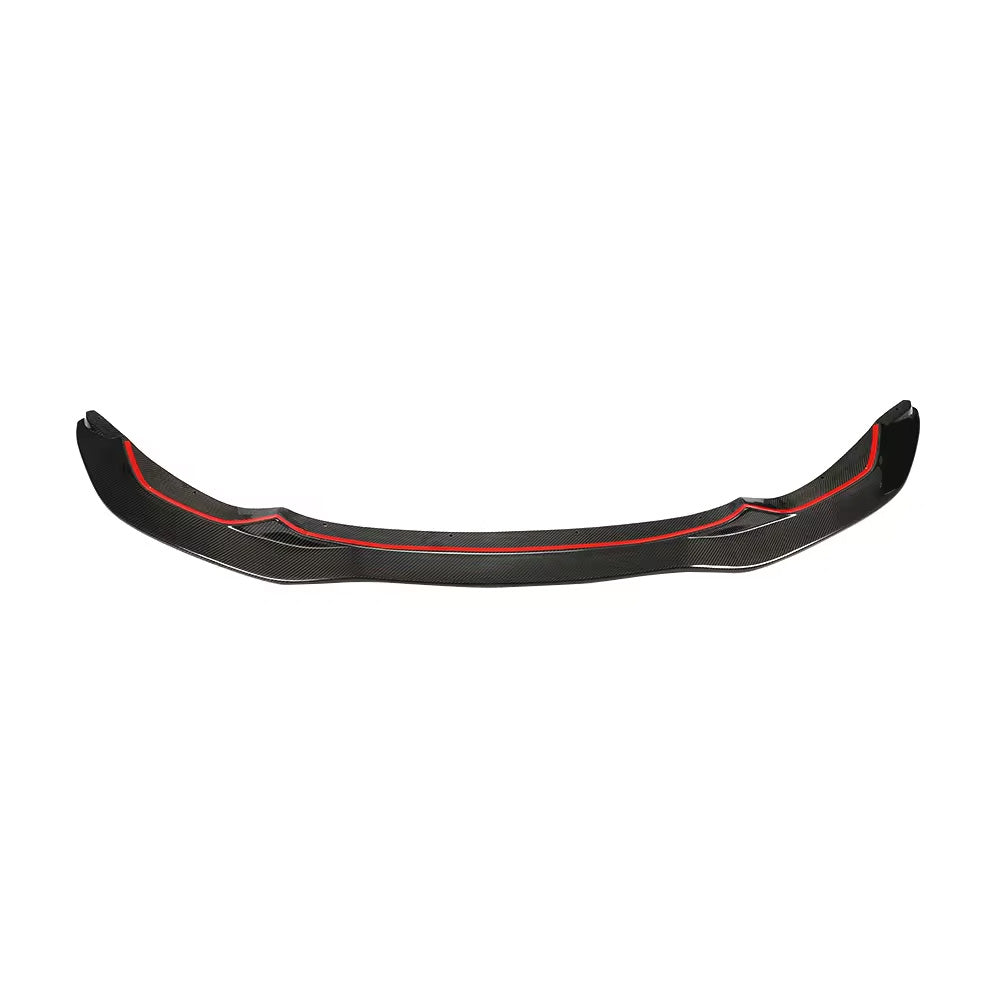 Close-Up of Carbon Fibre PSM Front Splitter for BMW M3 & M4 - Detailed Angle View