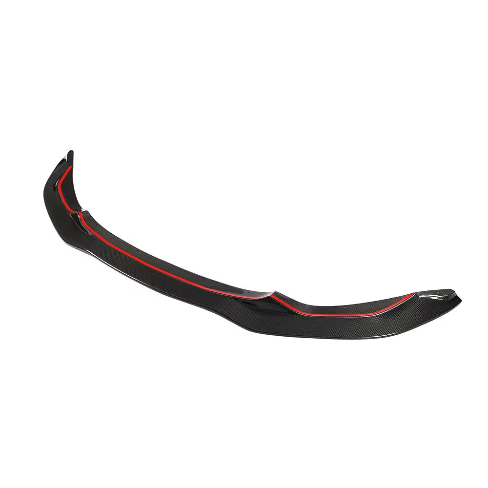 BMW M3 & M4 Carbon Fibre PSM Front Splitter - Top View with White Background