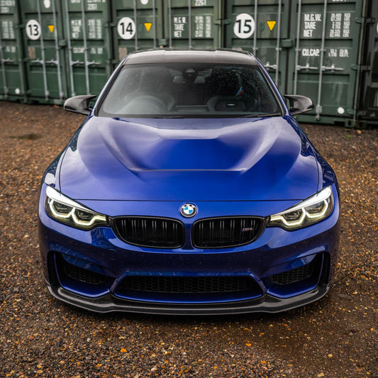 BMW M4 F82 with Carbon Fibre Vorsteiner Front Splitter Installed - Front View