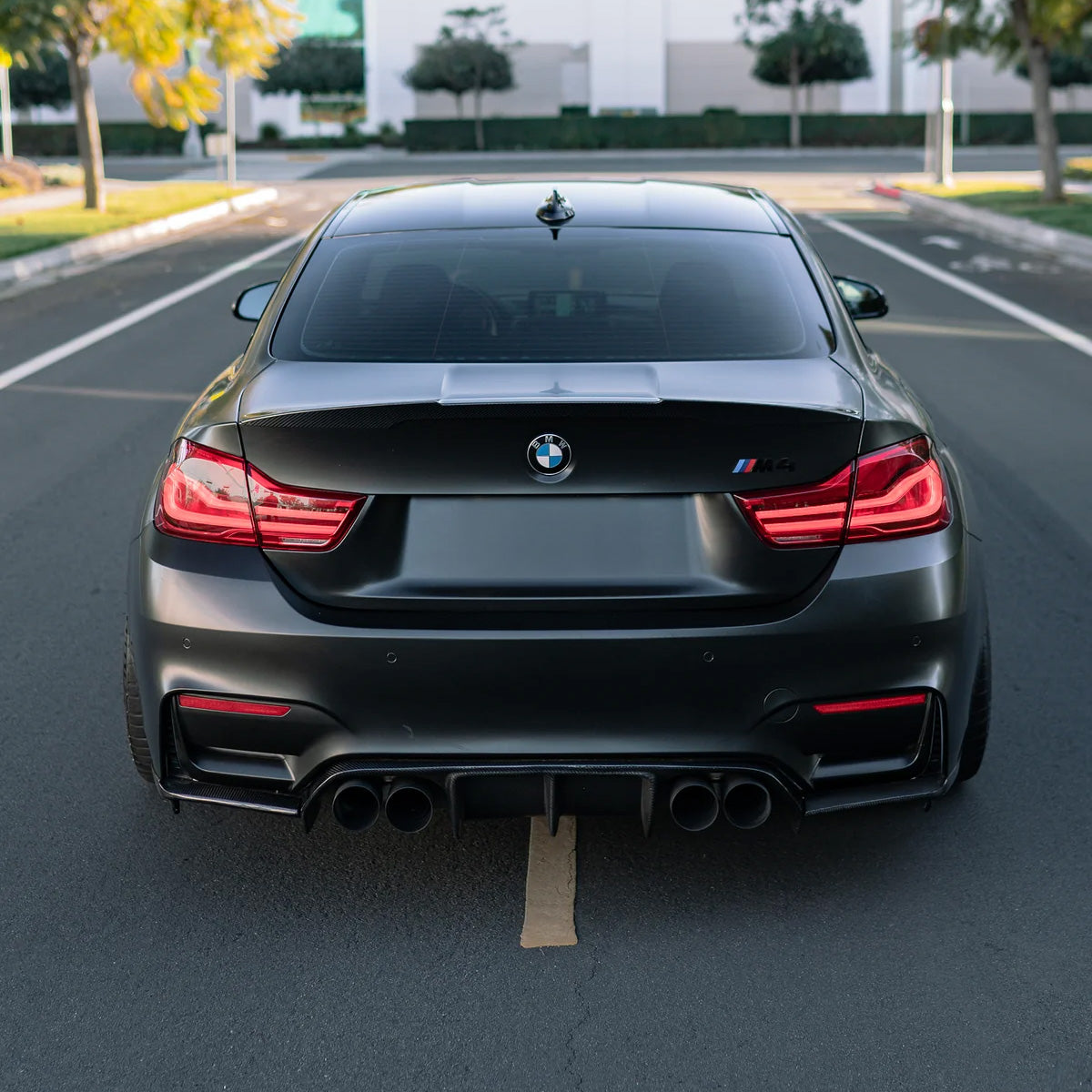 BMW M4 F82 with Carbon Fibre Vorsteiner Rear Diffuser Installed - Rear View