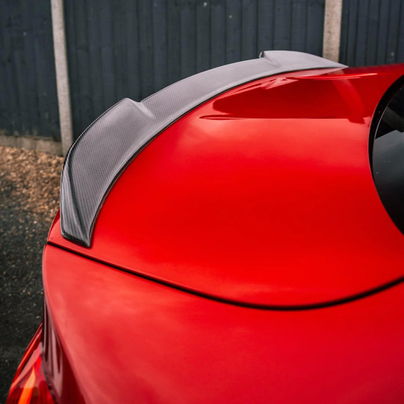 BMW M4 F82 with Carbon Fibre CS Rear Spoiler Installed - Side View