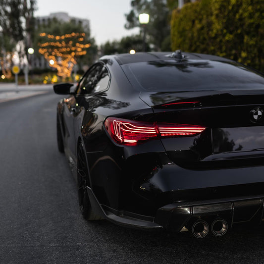 Close-Up of CSL Style Laser Tail Lights on BMW M4 G82