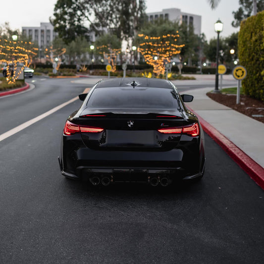 BMW M4 G82 with CSL Style Laser Tail Lights Installed – Rear View