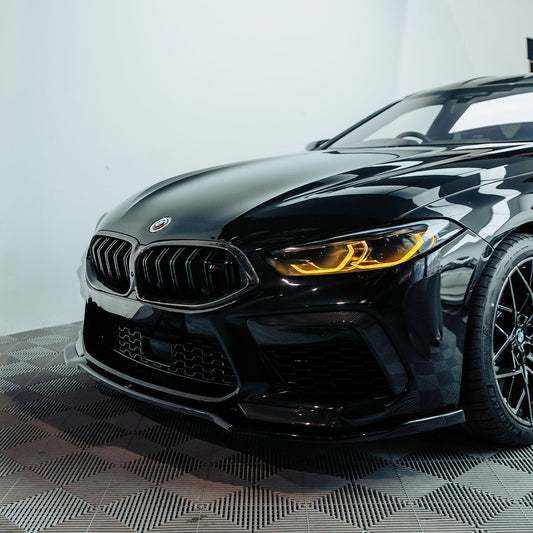 BMW M8 with CSL Yellow DRLs – Side Profile View