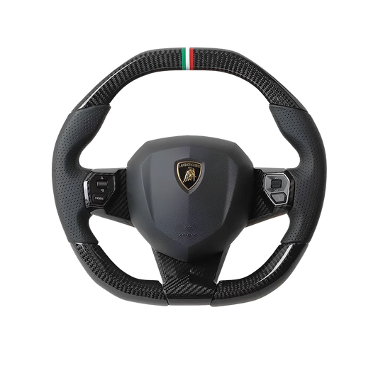 Customisable Carbon Fibre Steering Wheel for Lamborghini Aventador - Transparent View