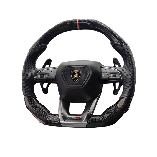 Customisable Carbon Fibre Steering Wheel for Lamborghini Urus - Transparent View