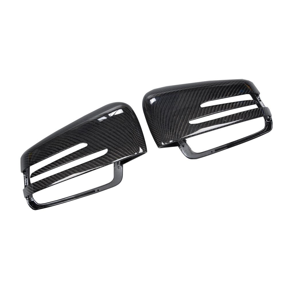 Close-Up of Carbon Fibre Mirrors for Mercedes A45 (W176) - Detailed View