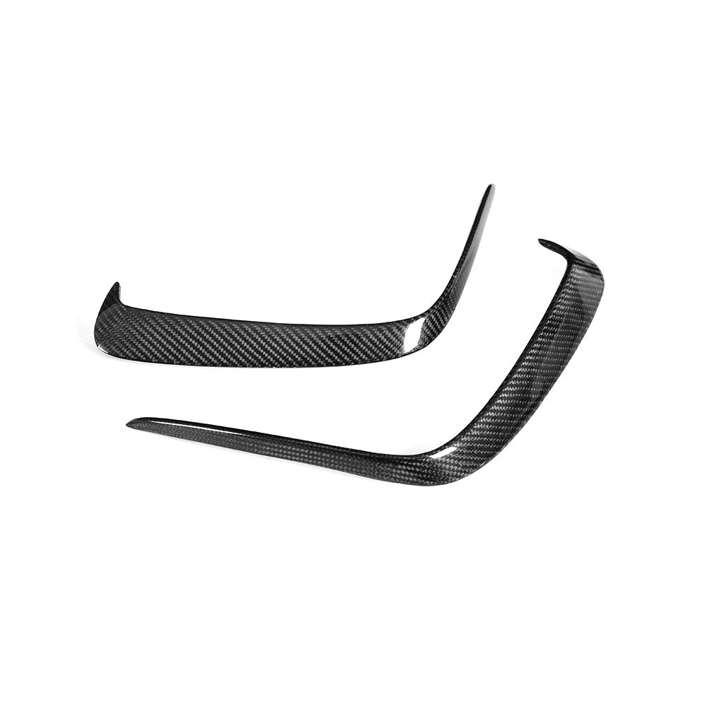 Close-Up of Carbon Fibre Rear Bumper Inserts for Mercedes A45 (W176) - Detailed View