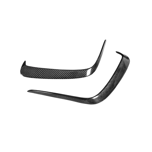 Carbon Fibre Rear Bumper Inserts for Mercedes A45 (W176) - Transparent View