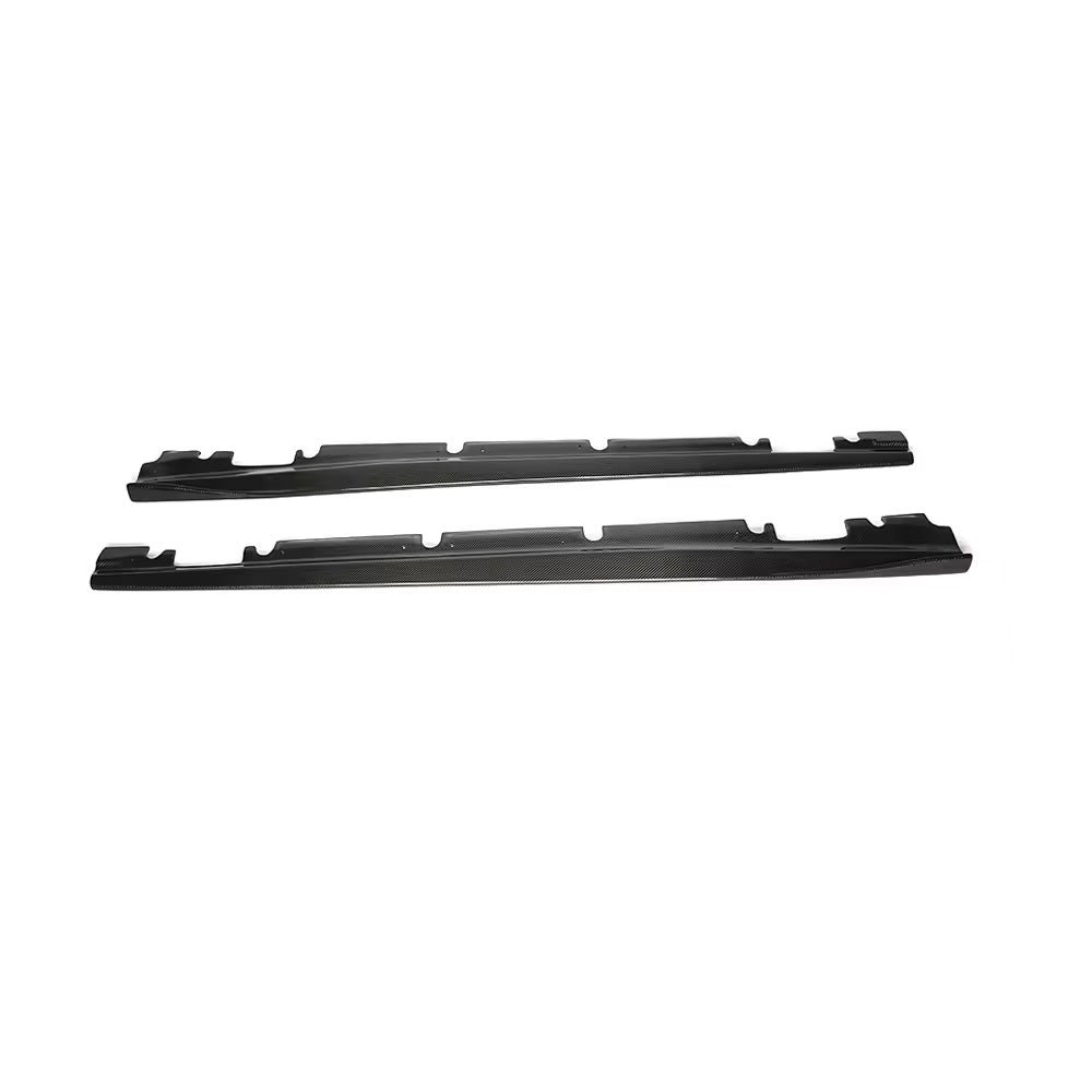 Close-Up of Carbon Fibre Side Skirts for Mercedes A45 (W176) - Detailed View