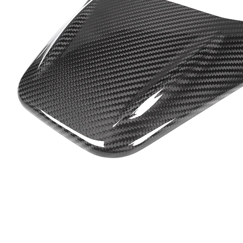 Top Zoomed View of Carbon Fibre Seatbacks for Mercedes C63, A45, E63 AMG