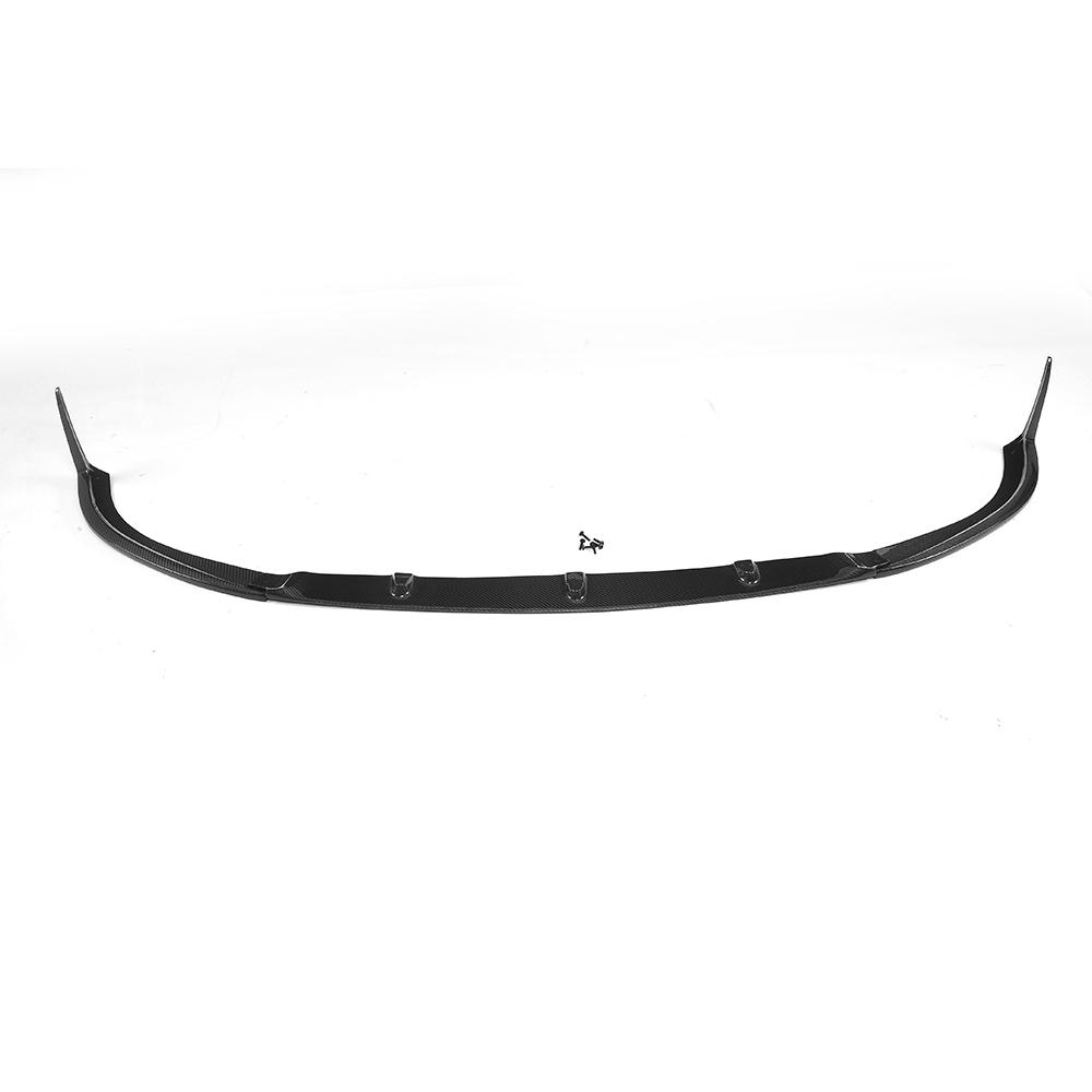 Front View of Carbon Fibre Edition 1 Front Splitter for Mercedes C63 AMG Coupe (W205) - Detailed View