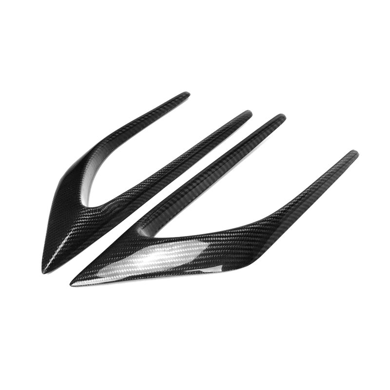 Front View of Carbon Fibre Fender Trim for Mercedes C63 AMG Coupe (W205)