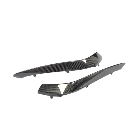 Carbon Fibre Front Bumper Inserts for Mercedes C63 AMG (W205) - Transparent View