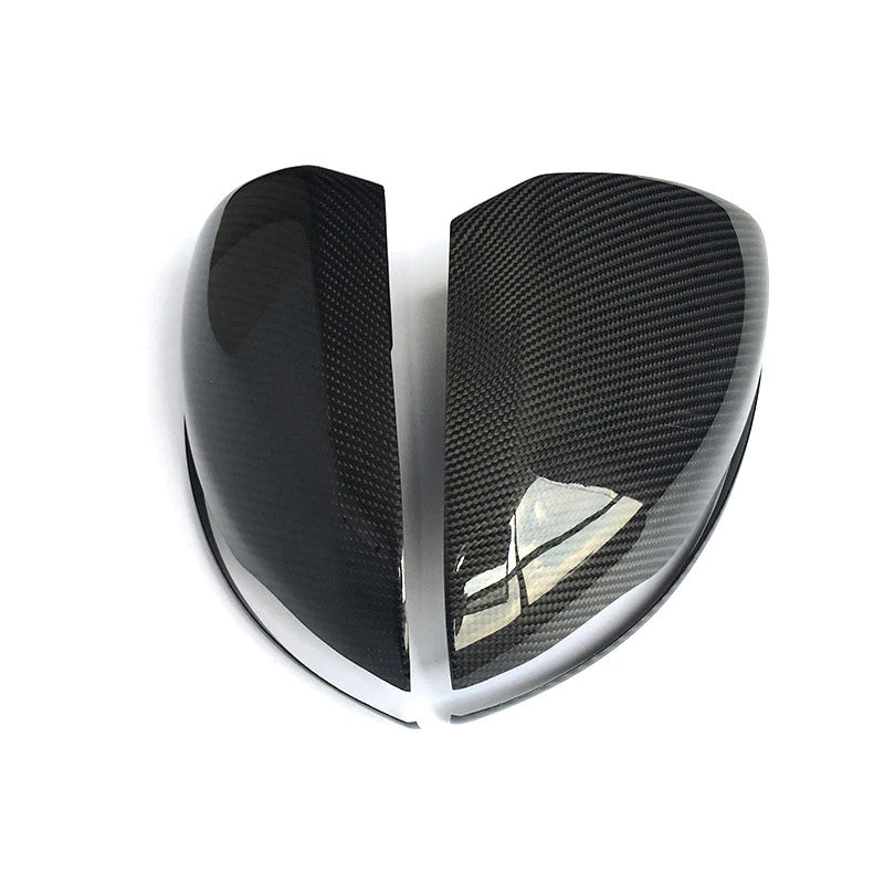 Angle View of Carbon Fibre Mirror Covers for Mercedes C63 AMG (W205)