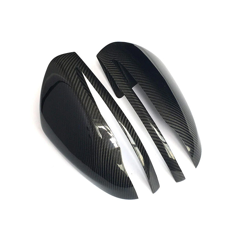 Front View of Carbon Fibre Mirror Covers for Mercedes C63 AMG (W205)