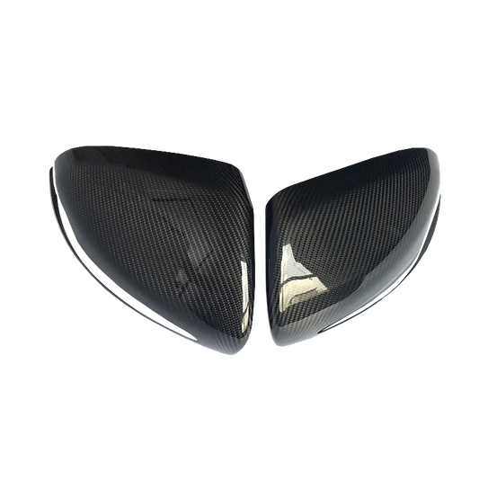 Carbon Fibre Mirror Covers for Mercedes C63 AMG (W205) - Transparent View