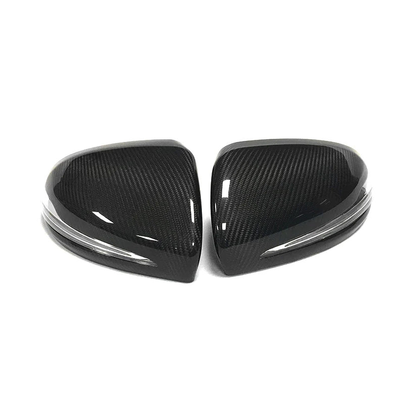 Front View of Carbon Fibre Mirror Replacements for Mercedes C63 AMG (W205)