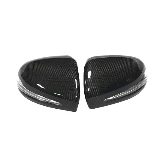 Carbon Fibre Mirror Replacements for Mercedes C63 AMG (W205) - Transparent View