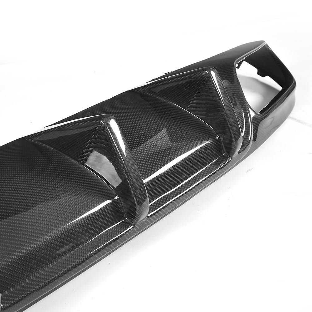 Close-Up of Carbon Fibre OEM+ Rear Diffuser for Mercedes C63 AMG Coupe (W205) - Detailed View