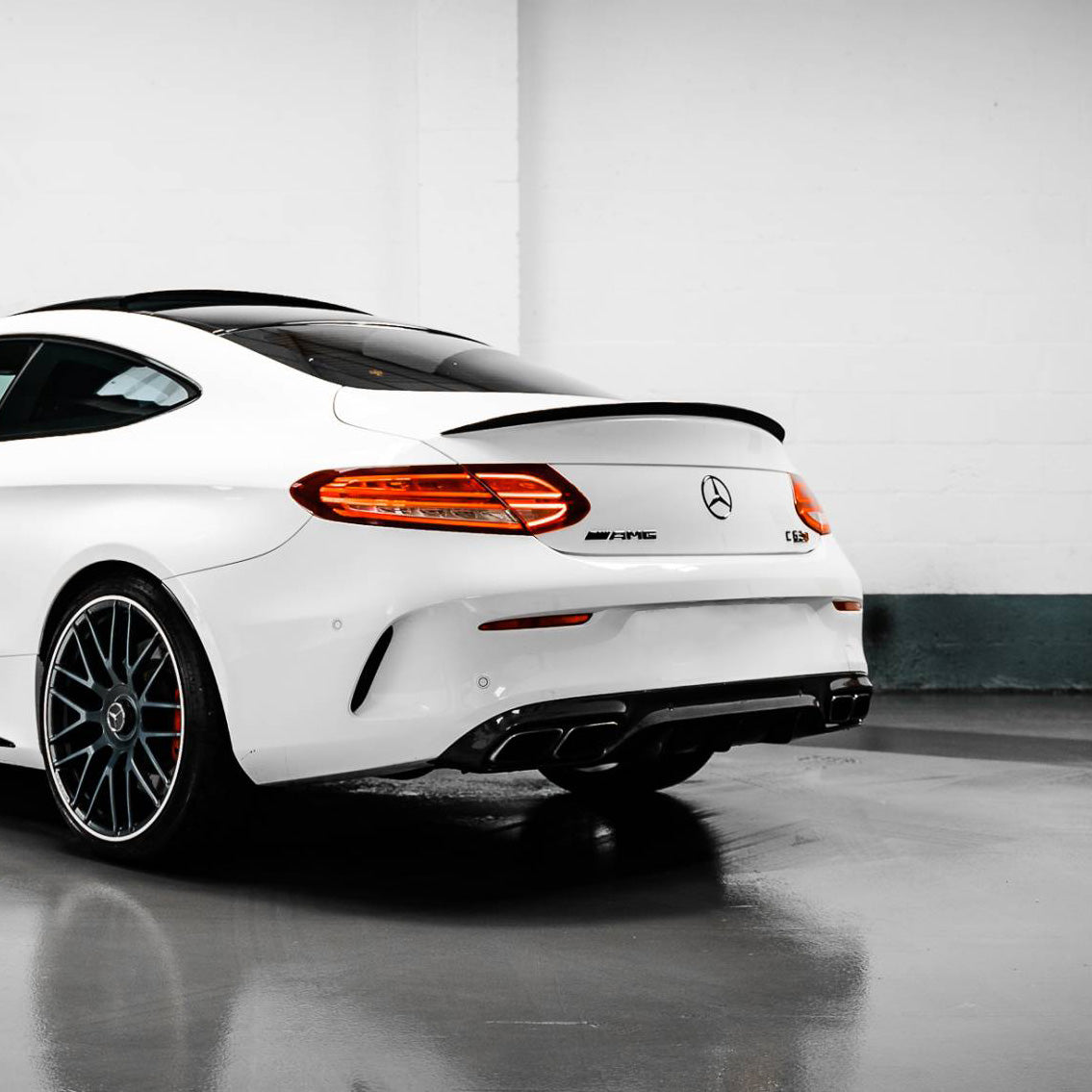 Mercedes C63 AMG Coupe (W205) Carbon Fibre OEM+ Rear Spoiler – Carbon Noire