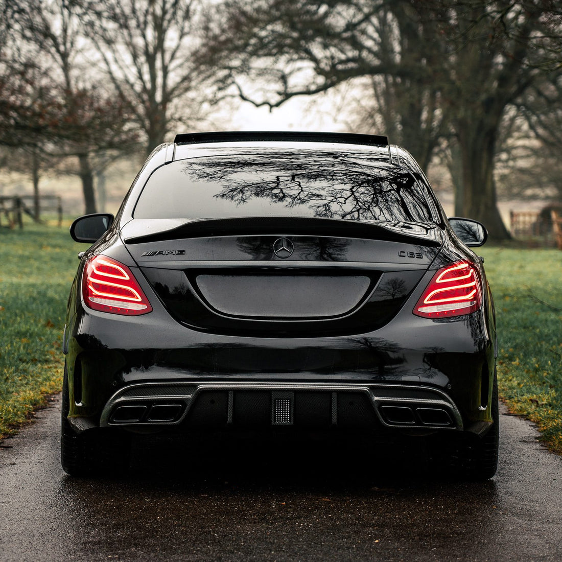 Mercedes C63 AMG Saloon (W205) Carbon Fibre F1 Brake Light Rear Diffuser