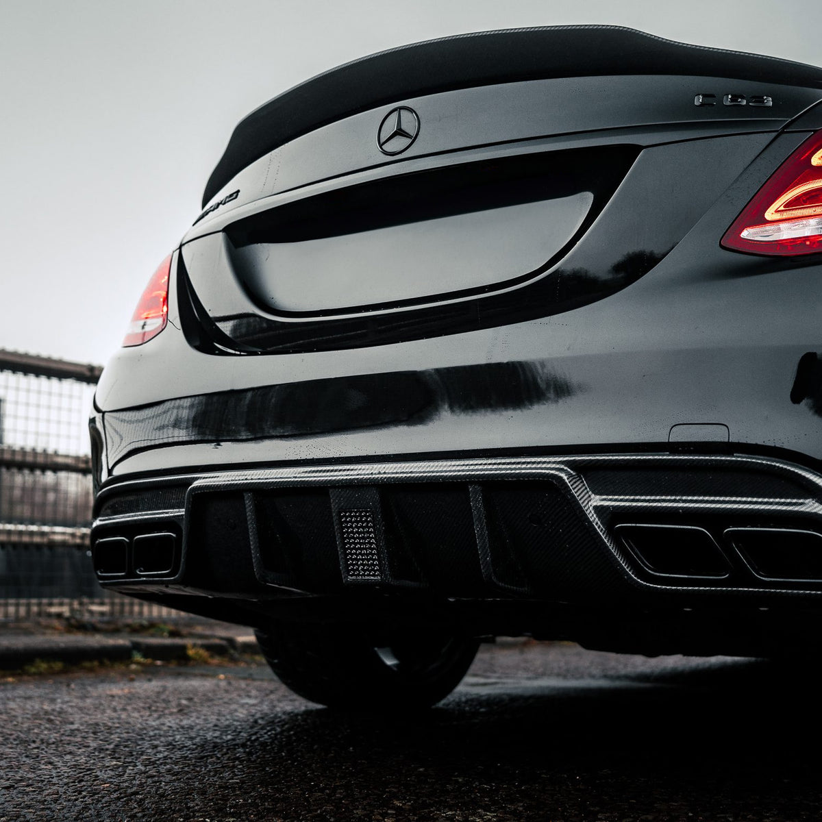 Mercedes C63 AMG Saloon (W205) Carbon Fibre F1 Brake Light Rear Diffuser