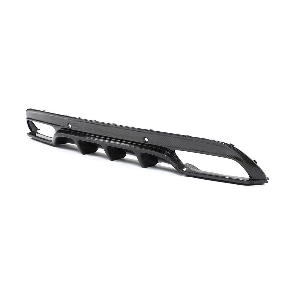 Angle View of Carbon Fibre OEM+ Rear Diffuser for Mercedes C63 AMG Saloon (W205)