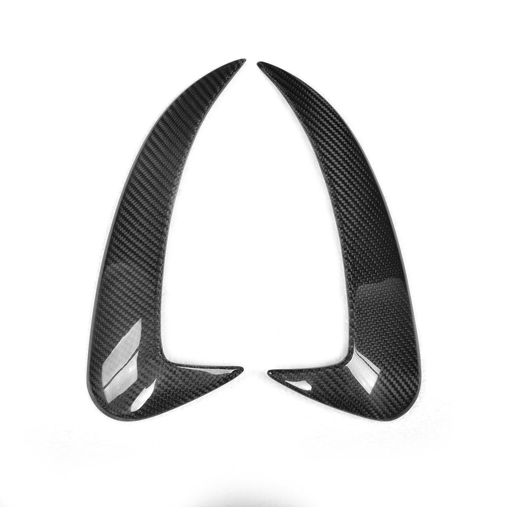 Front View of Carbon Fibre Rear Vent Trim for Mercedes C63 AMG Saloon (W205)