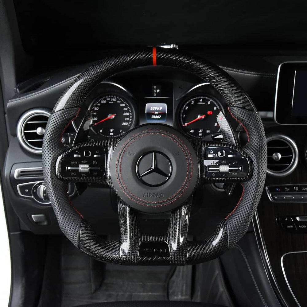 Mercedes AMG 2018 Style Steering Wheel Installed - Front View