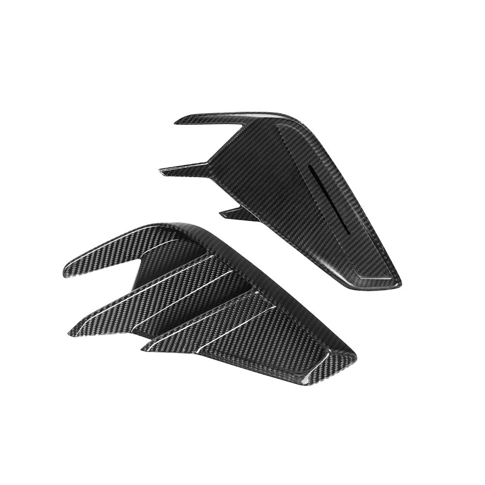 SOOQOO carbon fibre rear bumper inserts for Audi RS3 (8Y), pair studio rear view