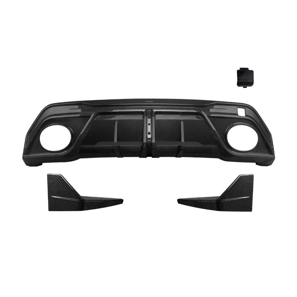 SOOQOO carbon fibre rear diffuser kit set for Audi RS3 (8Y), studio view