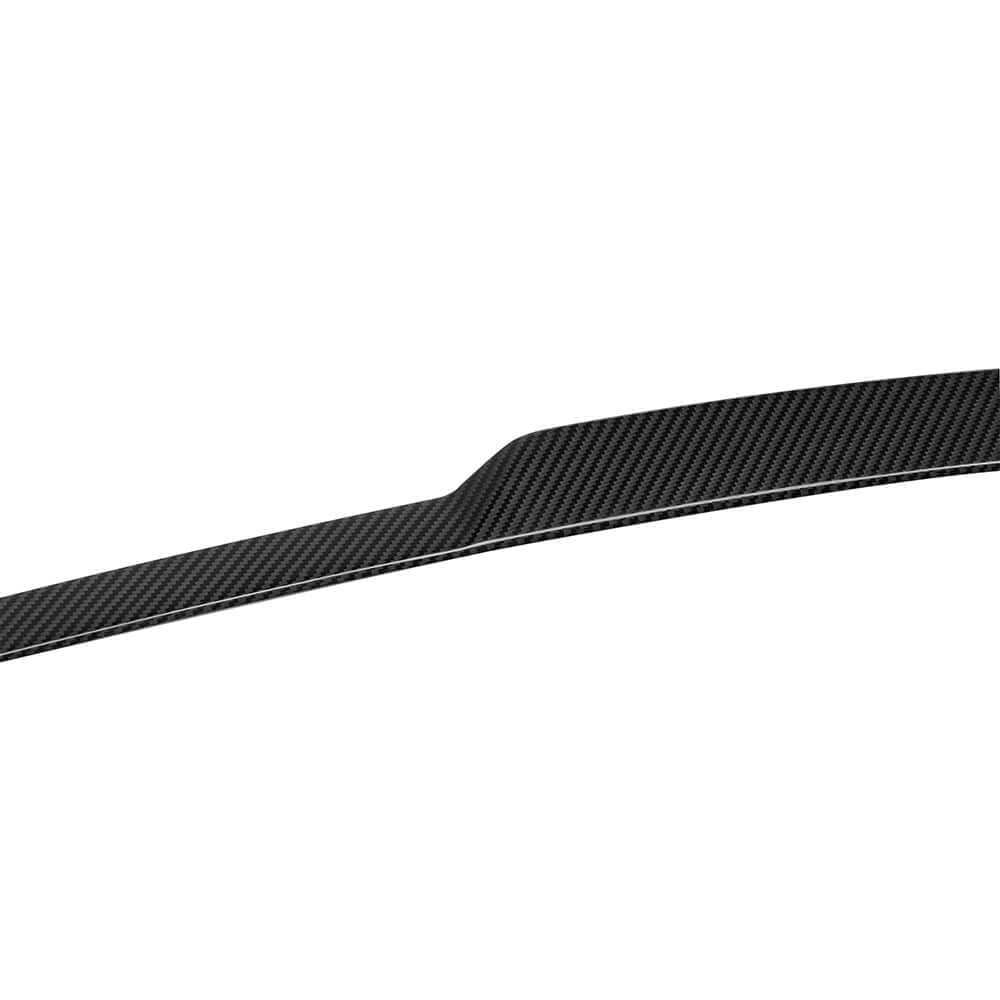 SOOQOO carbon fibre rear spoiler for Audi RS3 (8Y), gloss weave close-up detail