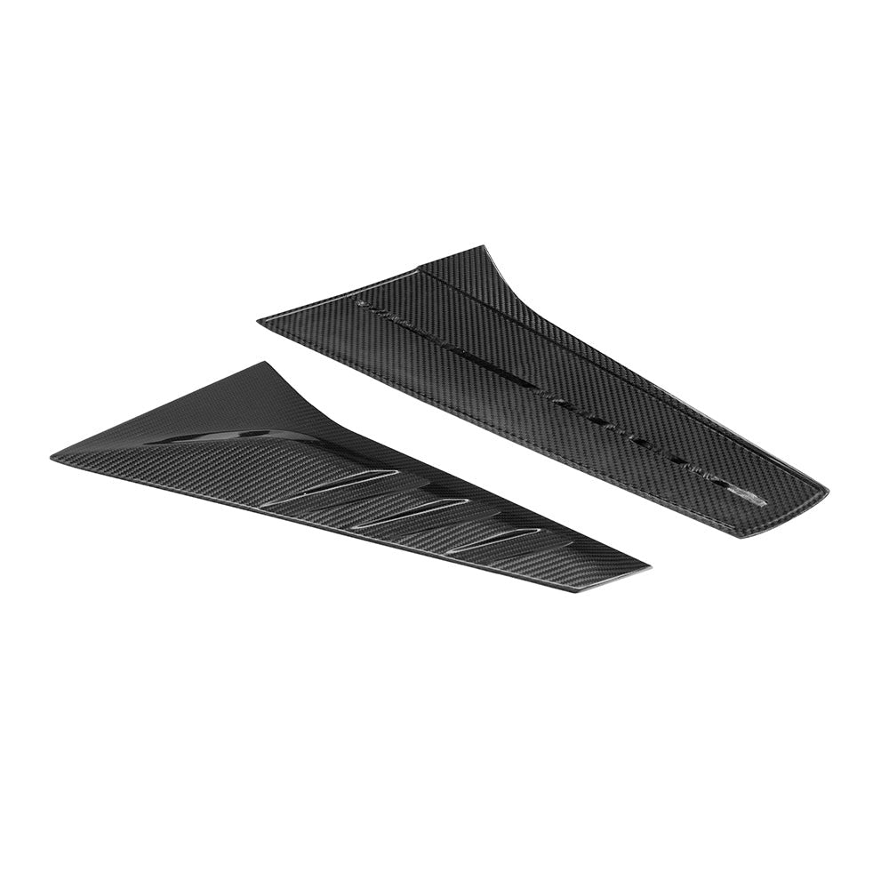 SOOQOO carbon fibre rear window fins kit set for Audi RS3 (8Y), studio view