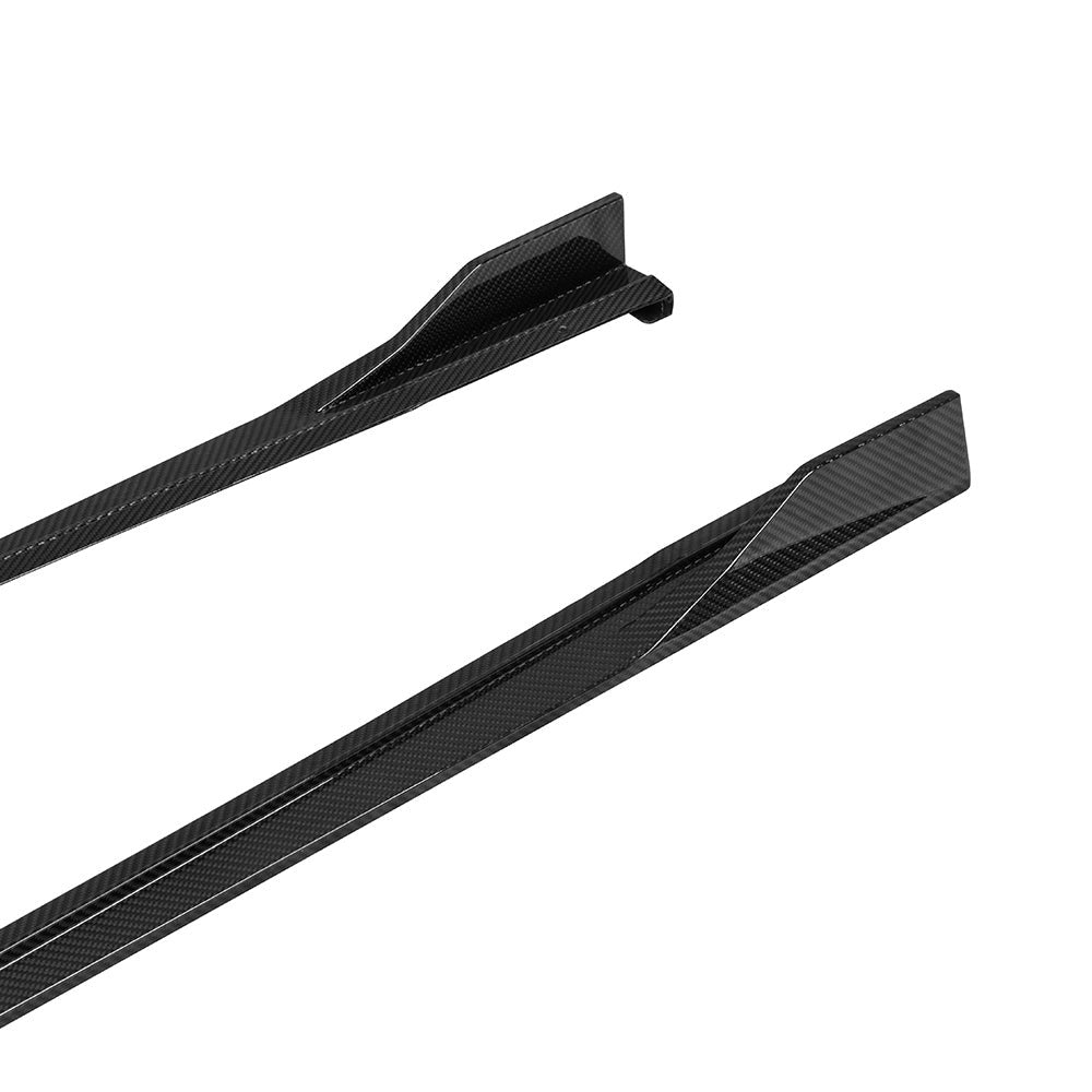 SOOQOO carbon fibre side skirts for Audi RS3 (8Y), angled product view