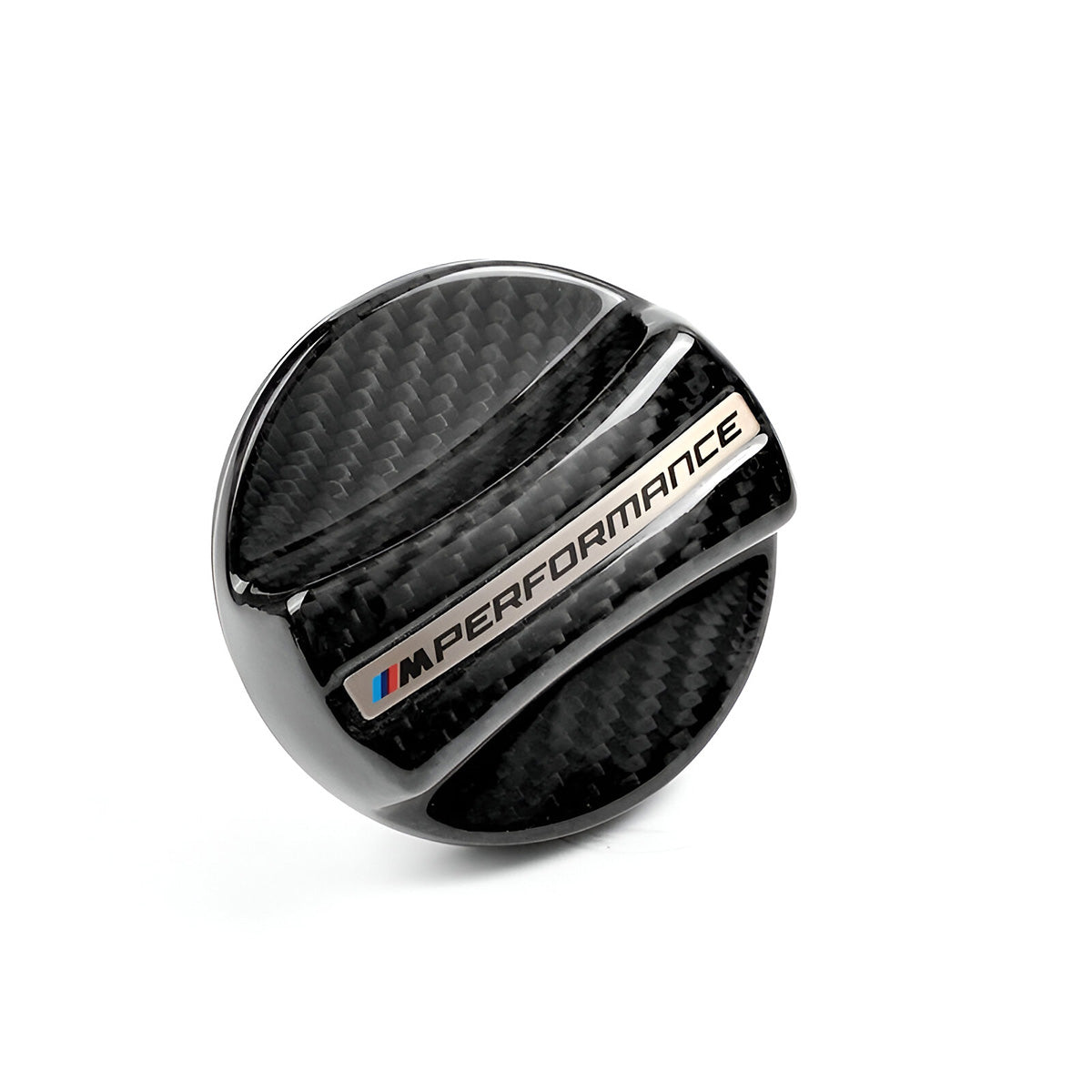 BMW M Performance carbon fibre fuel filler cap cover – front view