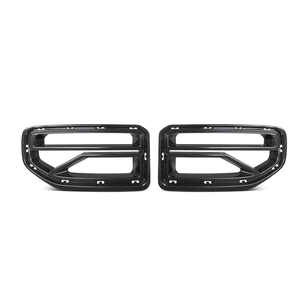SOOQOO carbon fibre Front Grille V2 for BMW M2 (G87), pair studio front view