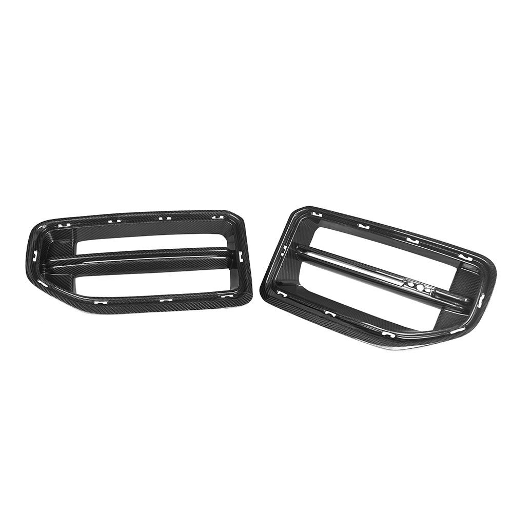 SOOQOO carbon fibre Front Grille V3 for BMW M2 (G87), tilted pair studio view