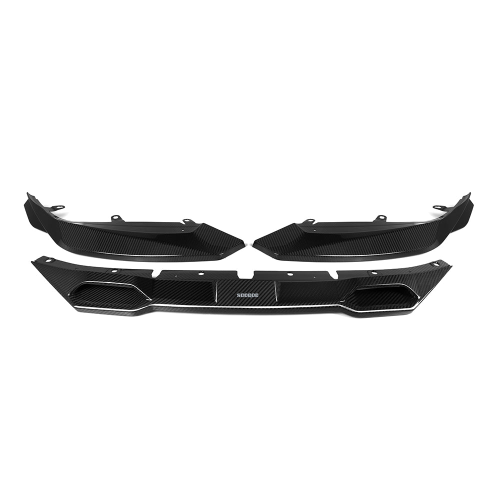 SOOQOO carbon fibre Front Splitter V1 kit set for BMW M2 (G87), studio view