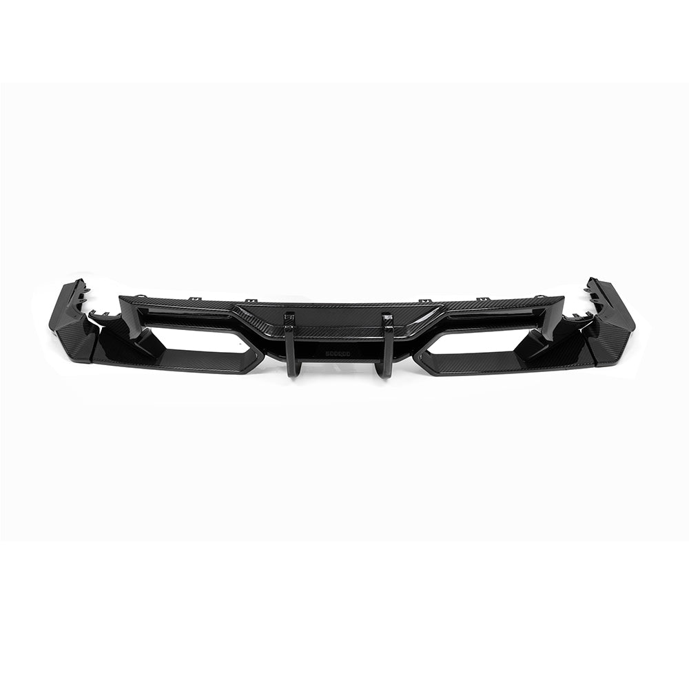 SOOQOO carbon fibre Rear Diffuser V1 for BMW M2 (G87), top view product shot