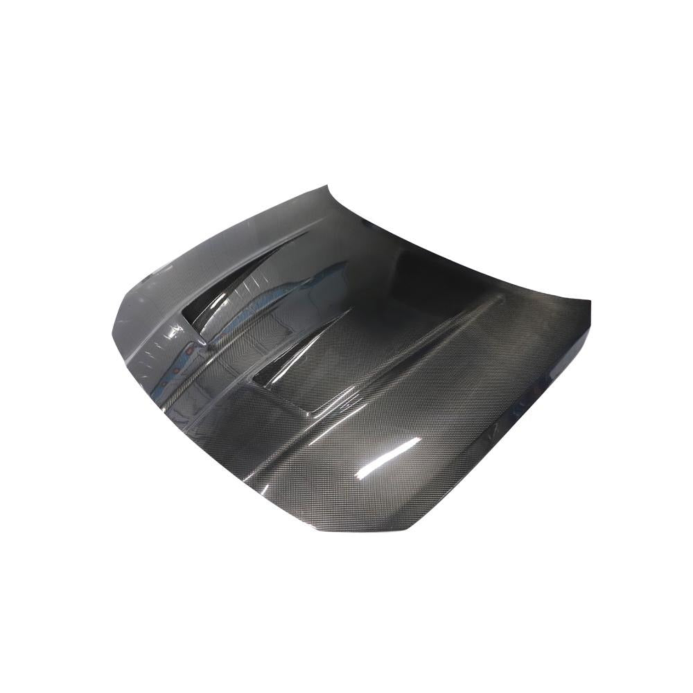 Angled view of Carbon Fibre Hood for BMW M3 & M4 G80/G82