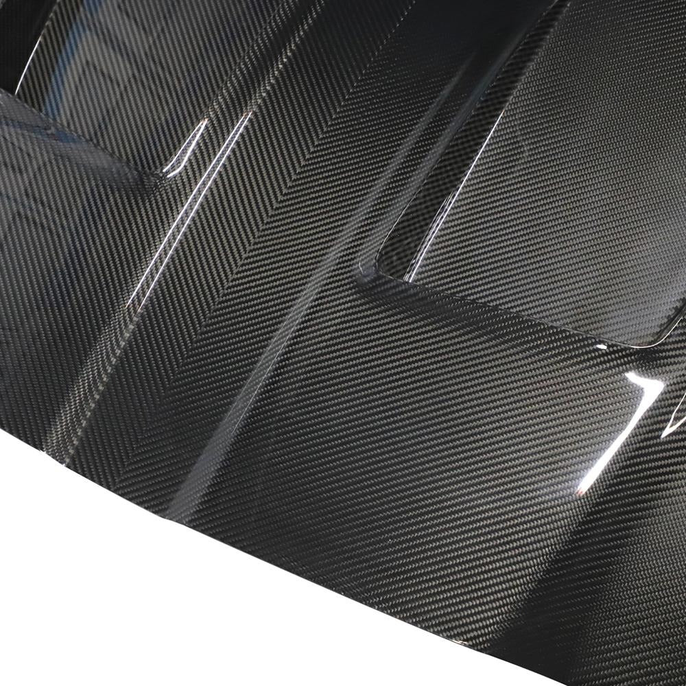 Detailed close-up view of Carbon Fibre Hood for BMW M3 & M4 G80/G82