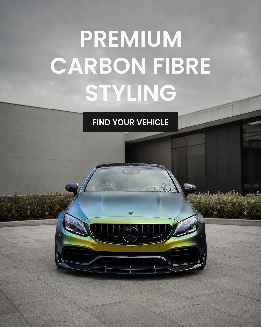 Mercedes AMG C63 S showcasing Carbon Noire premium carbon fibre styling upgrades