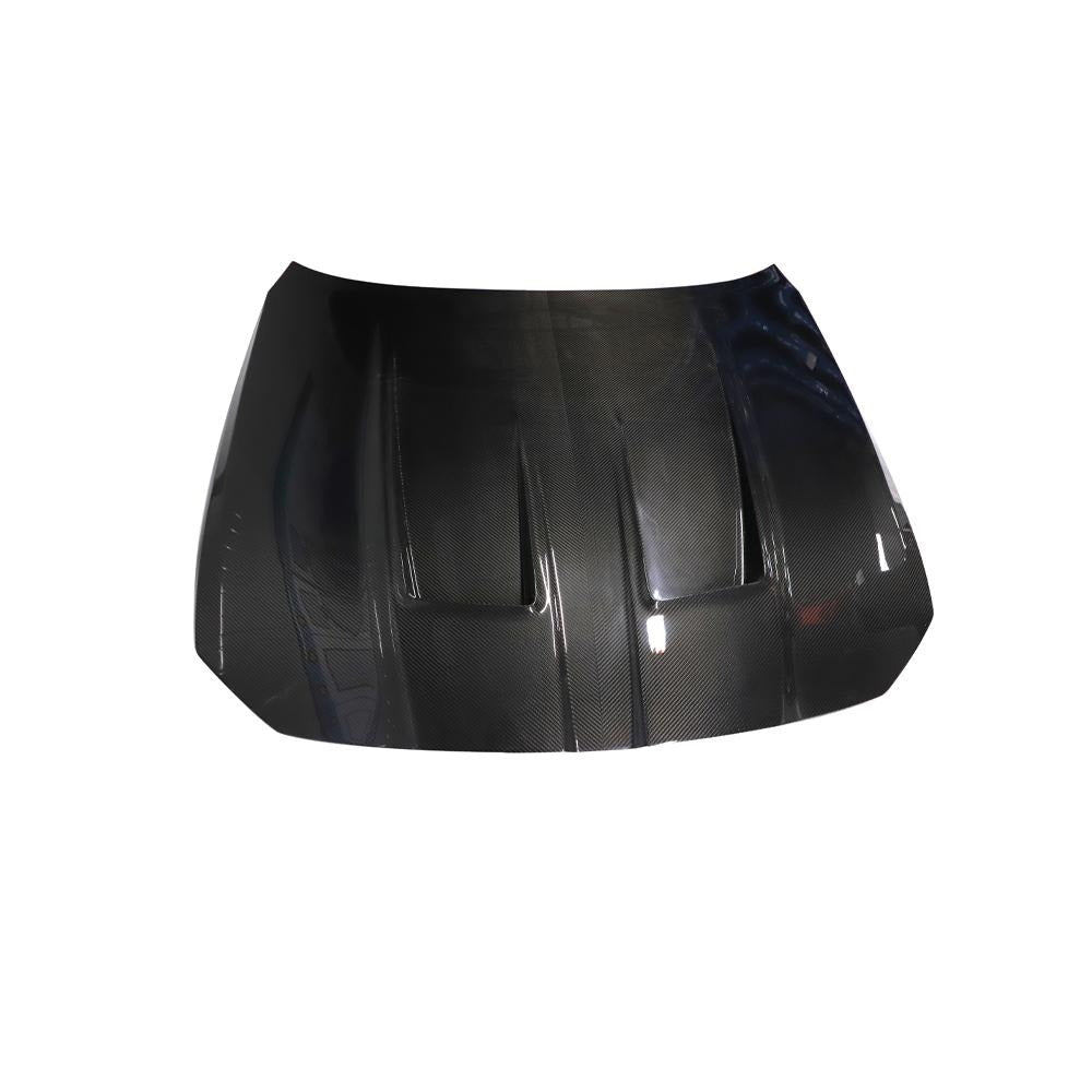 Front view of Carbon Fibre Hood for BMW M3 & M4 G80/G82